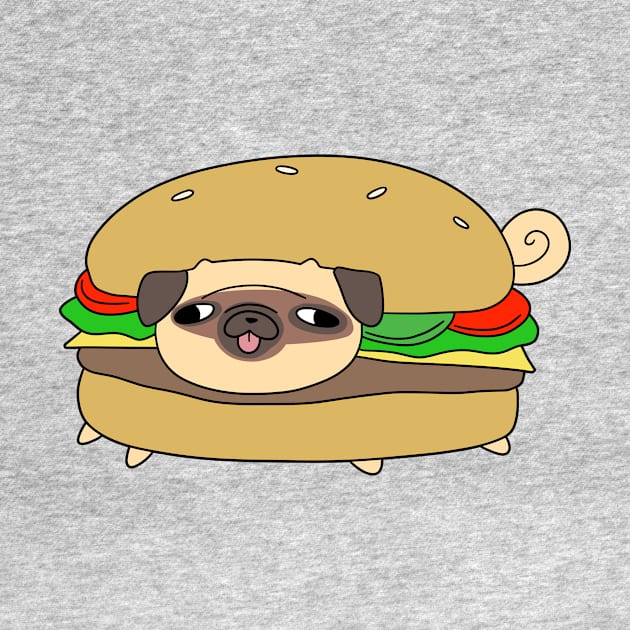 Half Pug Half Burger by saradaboru